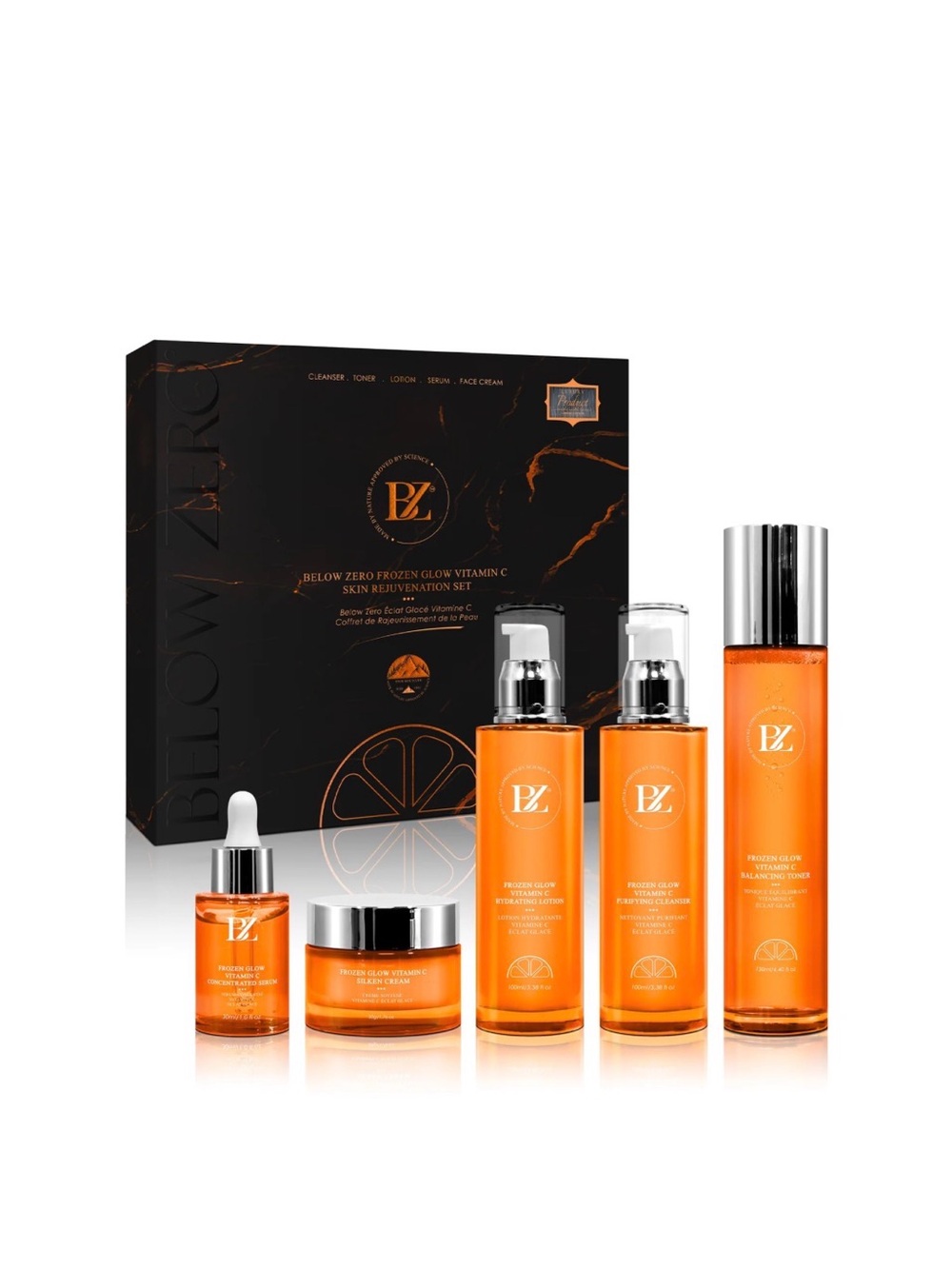 Below Zero Frozen Glow Vitamin C Skincare Gift Set New